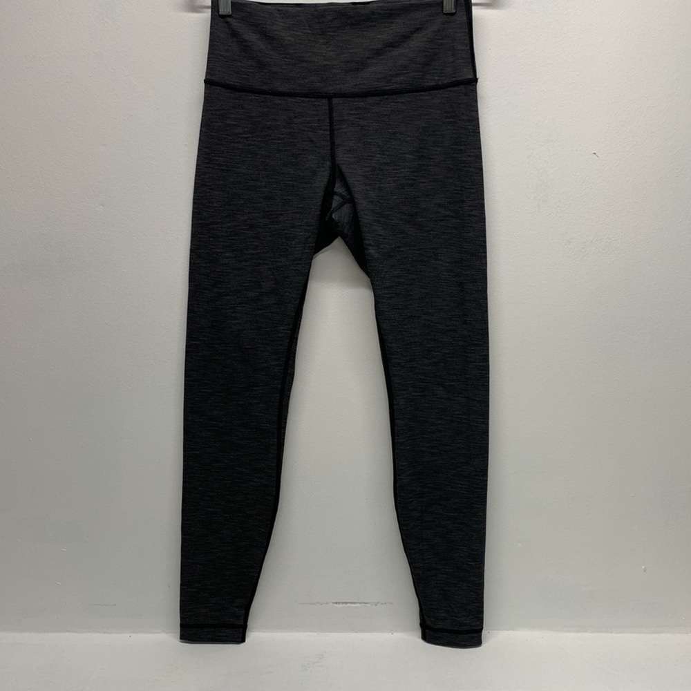 Lululemon Wunder Under High Rise Tight 28" Luxtreme Heathered Black Size 10